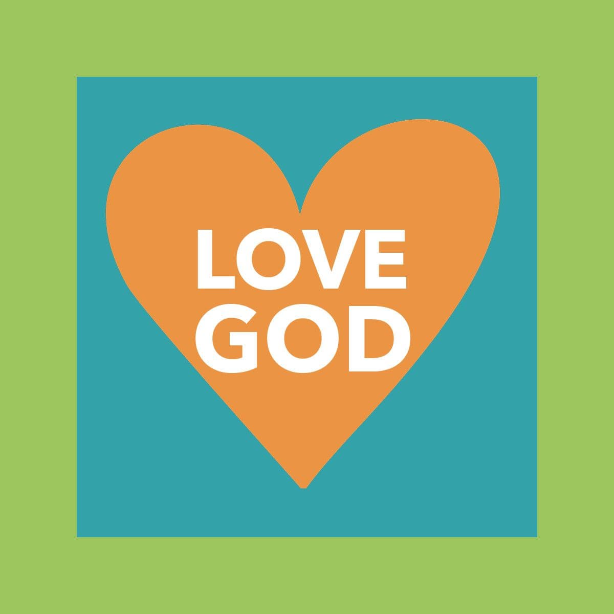 Love God graphic card.